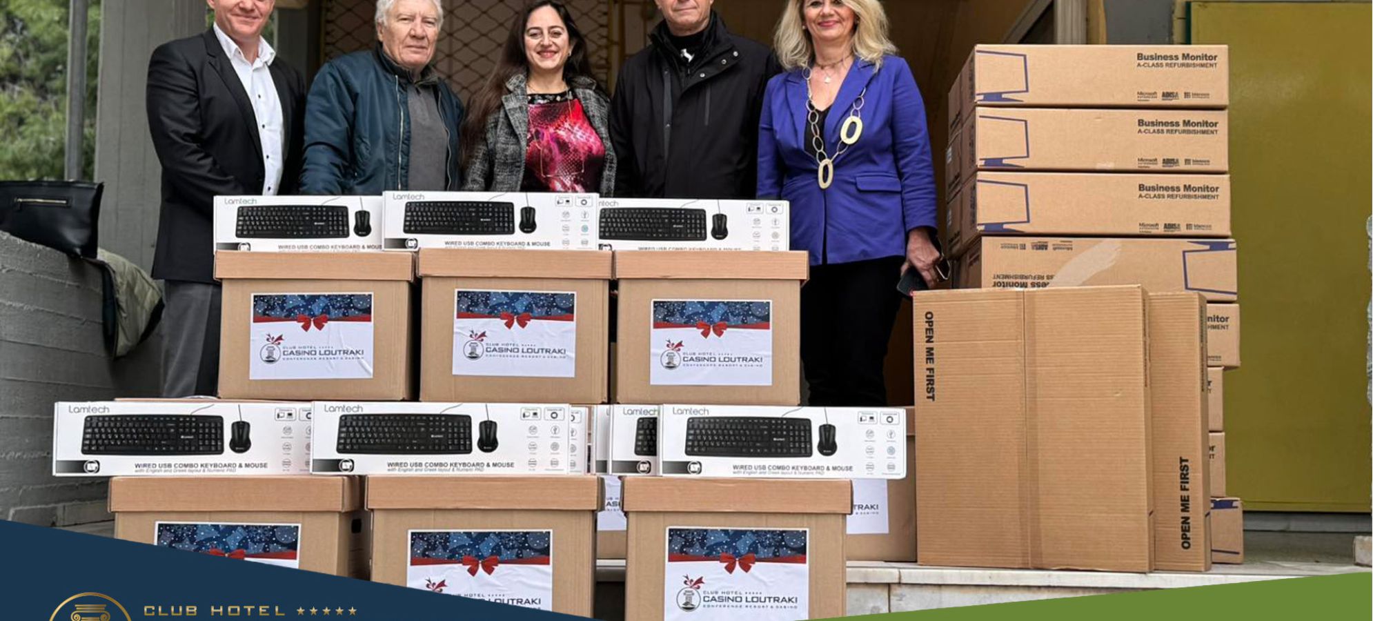 Ολοκληρώθηκε η δωρεά 100 ηλεκτρονικών υπολογιστών από την Club Hotel Casino Loutraki σε σχολεία 